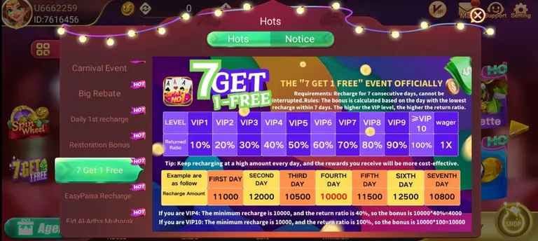 VIP Rewards of Teen Patti No1